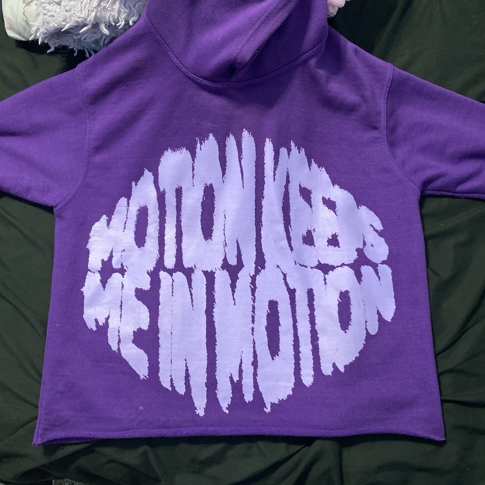 Purple Angelic Motion Cropped Hoodie